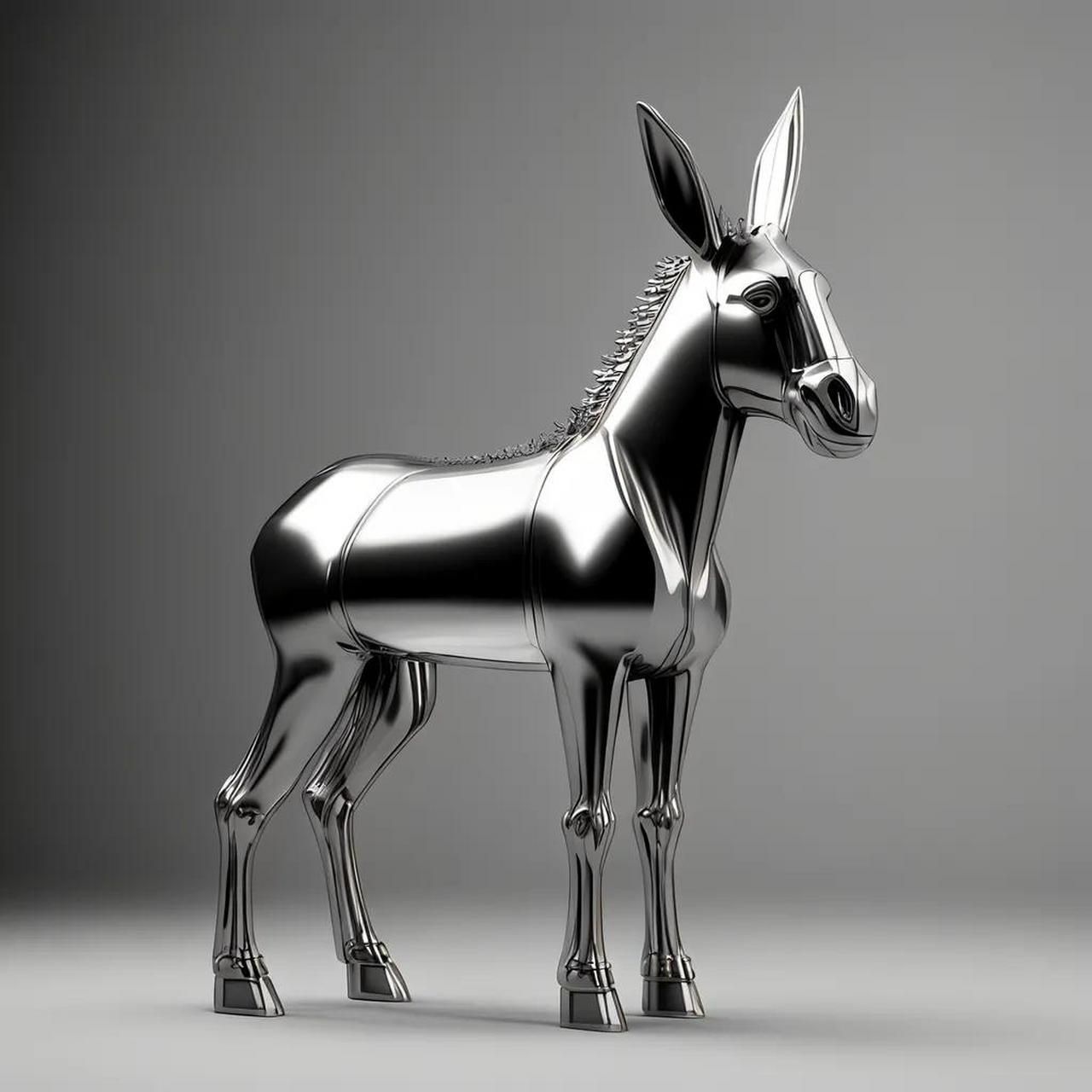 不锈钢毛驴雕塑艺术摆件的应用寓意  不锈钢毛驴雕塑艺术摆件是由