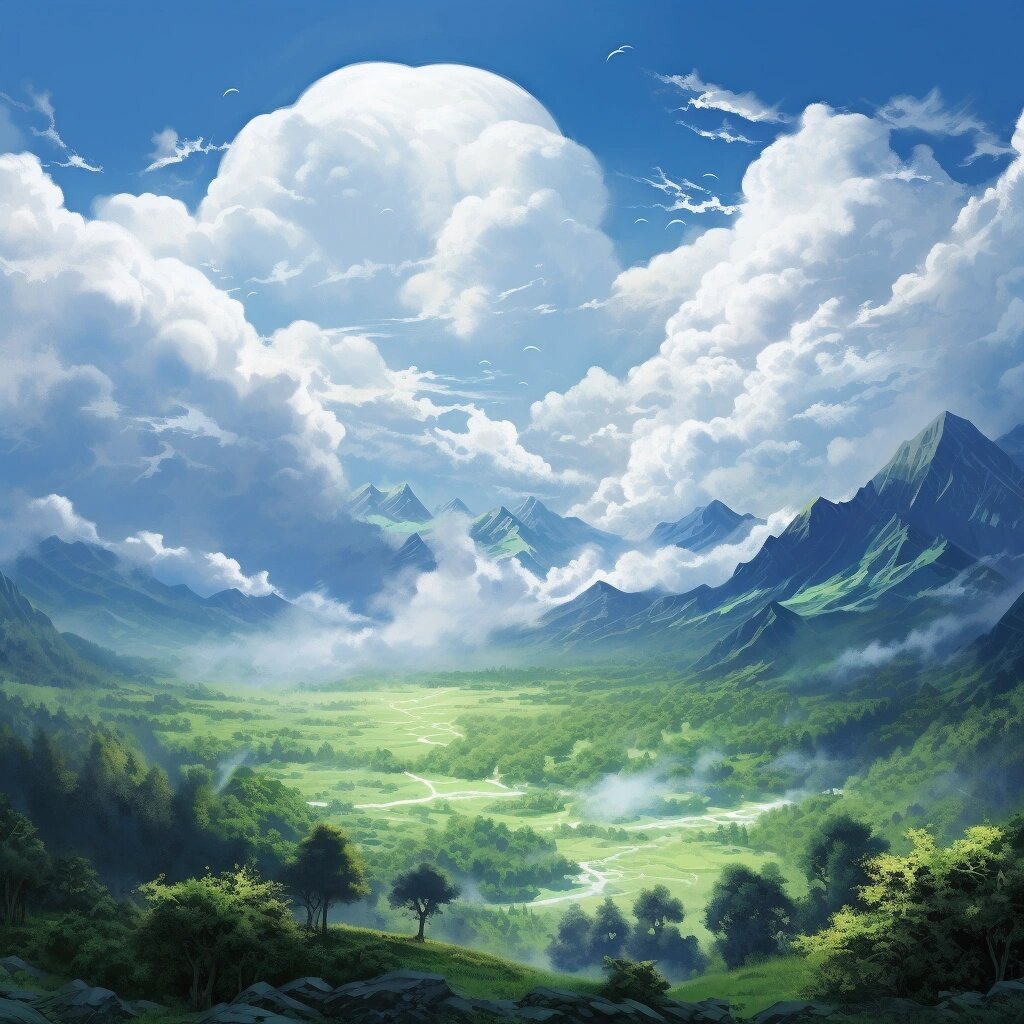 壁纸/蓝天白云 宫崎骏的夏天