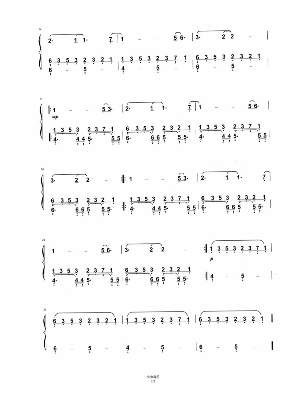 《lucky》free简单版钢琴简谱|粉丝留言 调性:g 很简单的一首