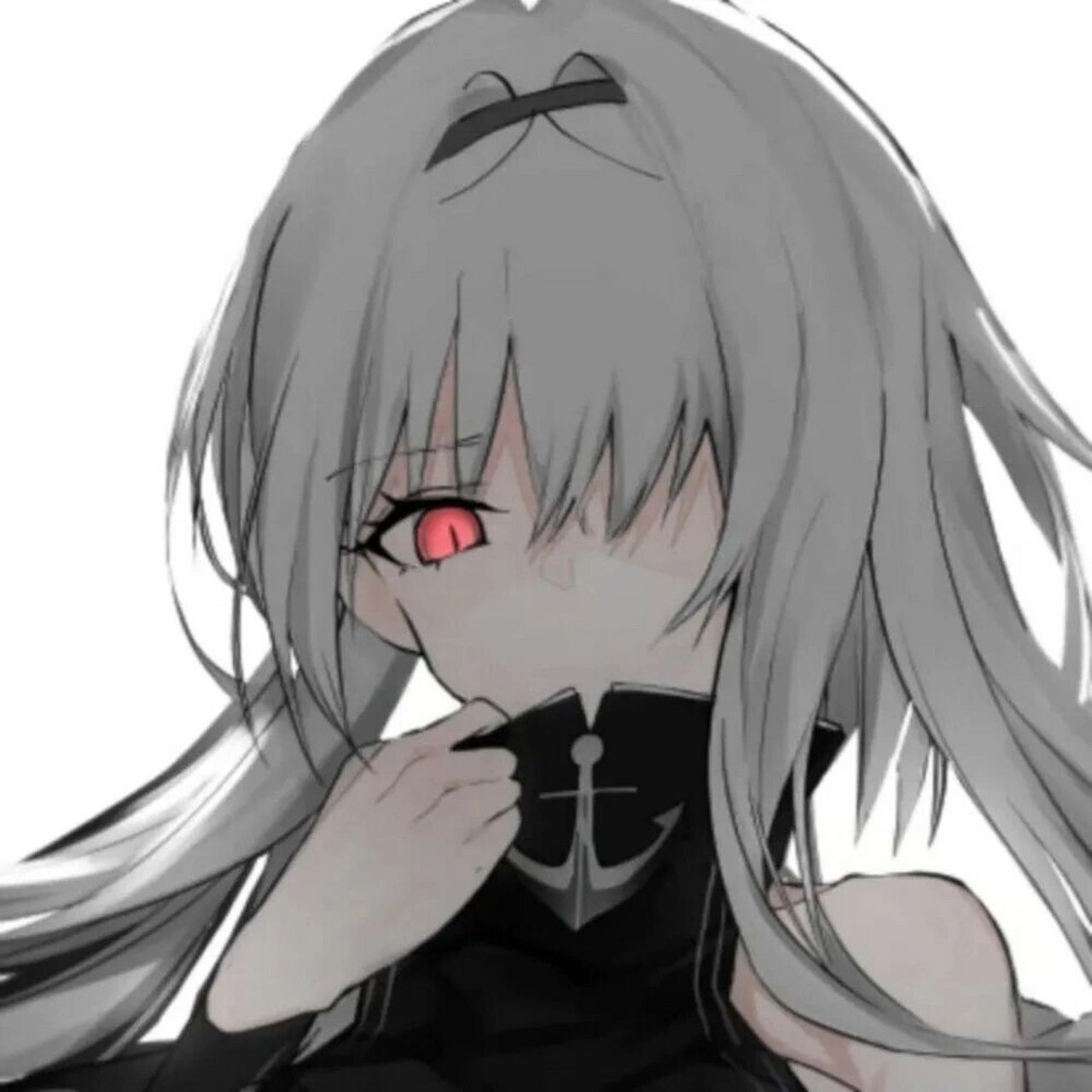 黑白红眼/气质小众/个性冷酷/动漫女生头像