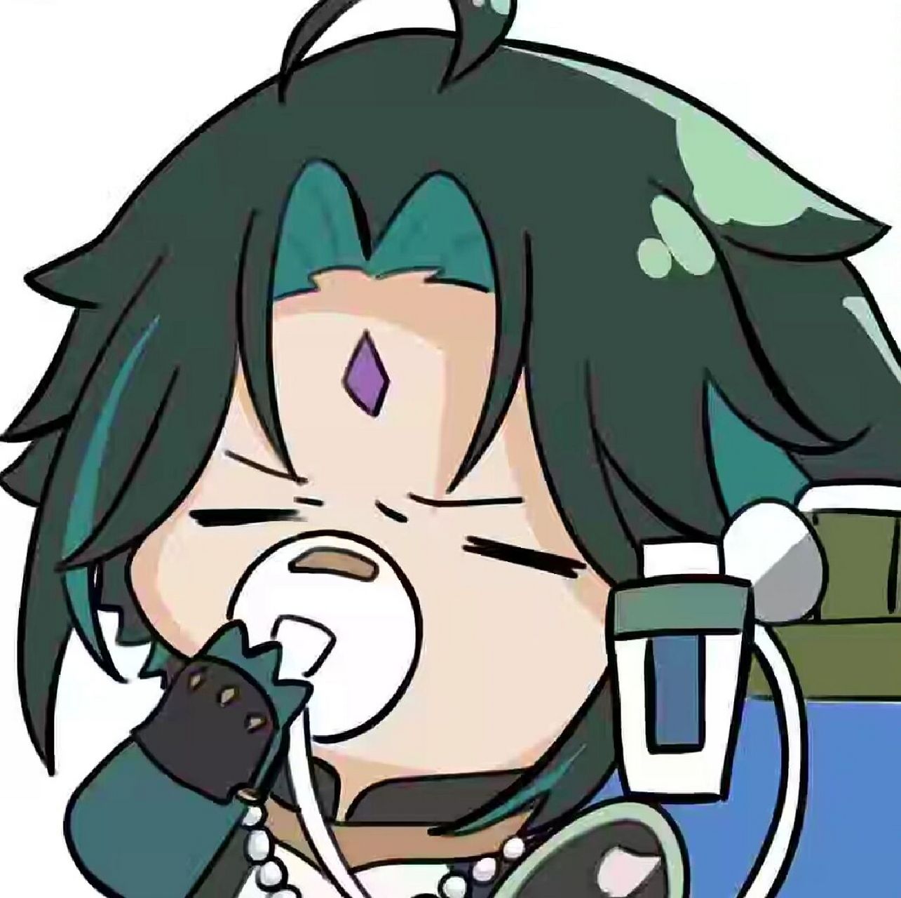 以后看见可爱的表情可能还会更新 铁血魈厨当然要用魈宝的表情包了()