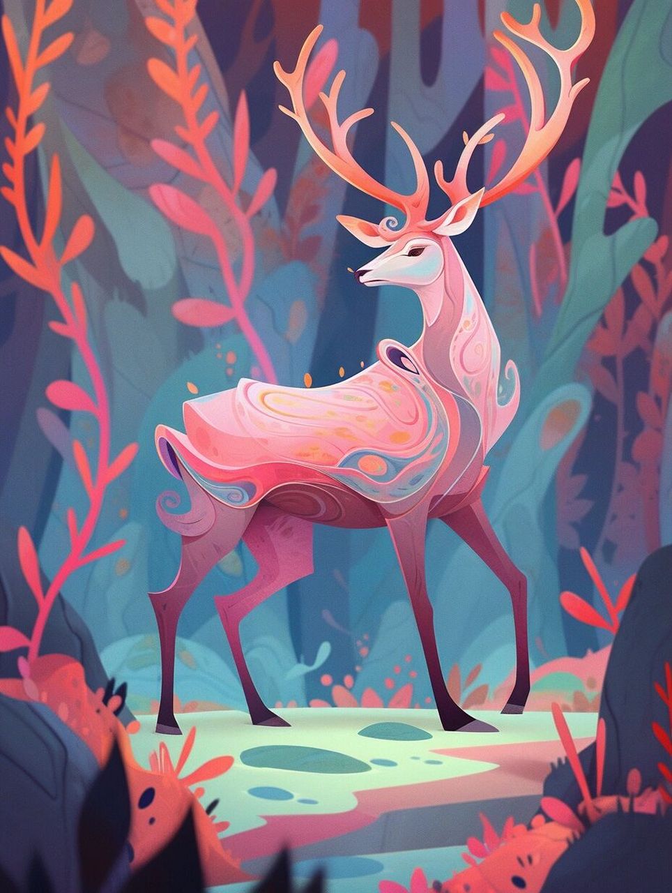 九色鹿 分鹿 _ 彩色鹿 0909上一个笔记的词改一下主体物