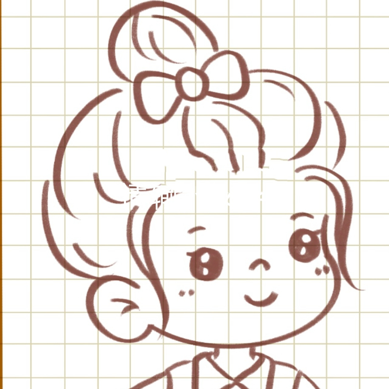 头像卡通人物手帐过程 零基础绘画|简笔画教程|黑白ins插画|手帐素材