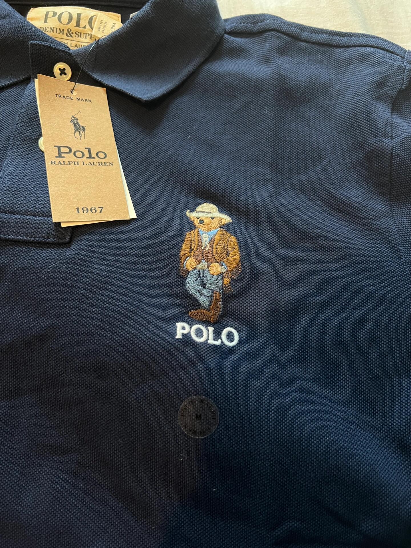 拉夫劳伦 小熊polo m码深蓝色