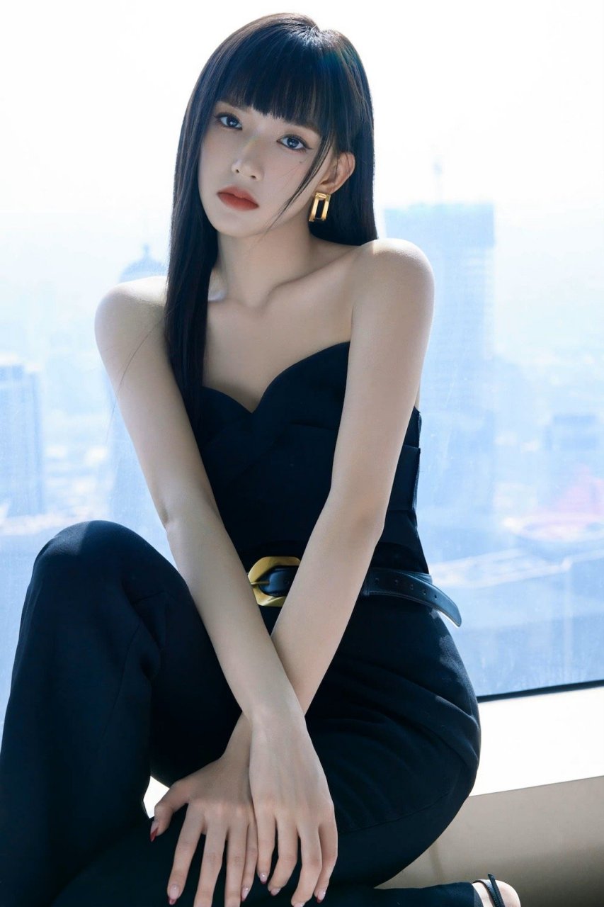 程潇齐刘海黑发#啊啊啊姐姐真的什么发型都能驾驭