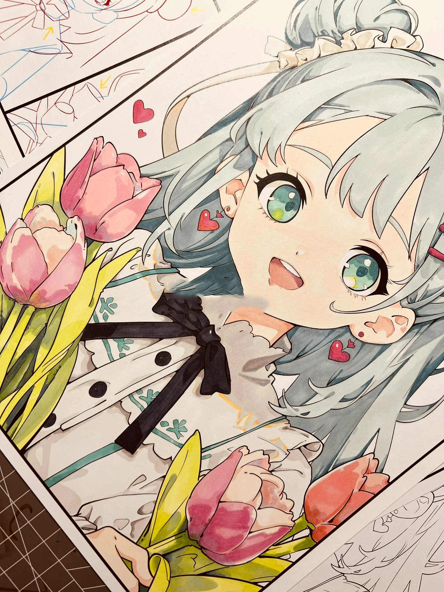 99《动漫少女系列001-中级临摹卡