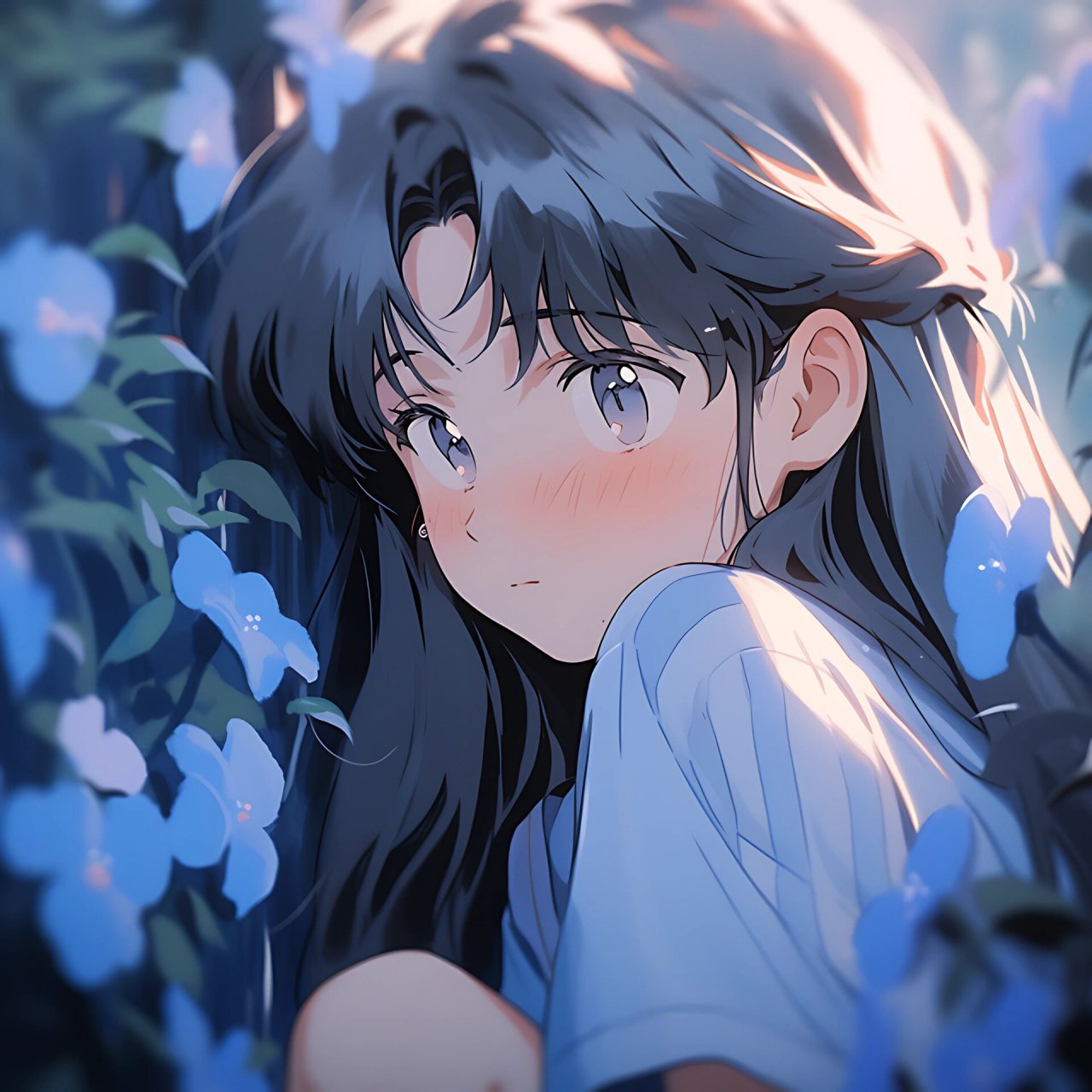 今天是蓝色风铃 #女生头像# #情侣头像# #甜妹头像