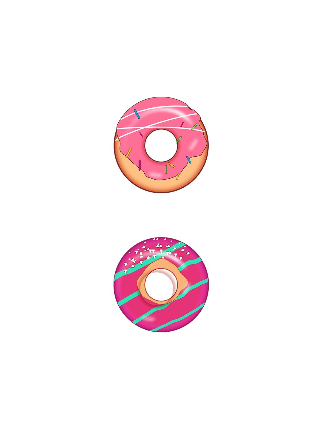 卡通素材—甜甜圈免抠png设计素材必备