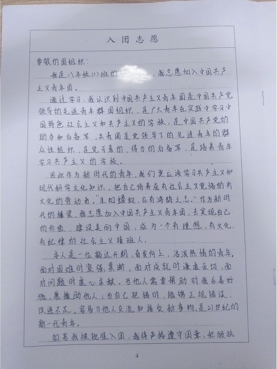 入团志愿书 家人们,入团志愿书可以这样写吗