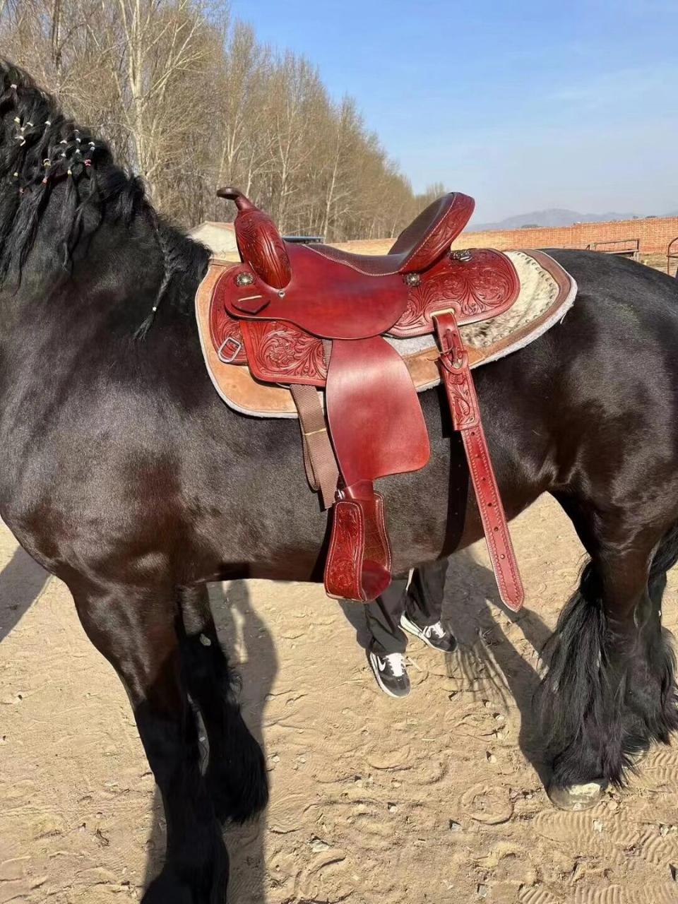 西部进口全皮马鞍