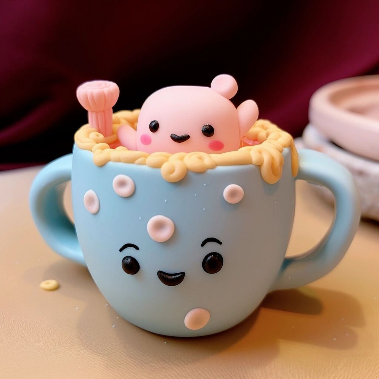 粘土手工~可萌可萌的小怪物水杯摆件创意 超喜欢这种可萌可萌的小怪物