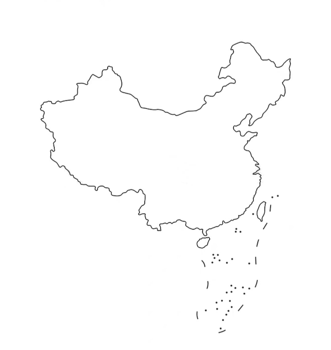 中国地图轮廓版