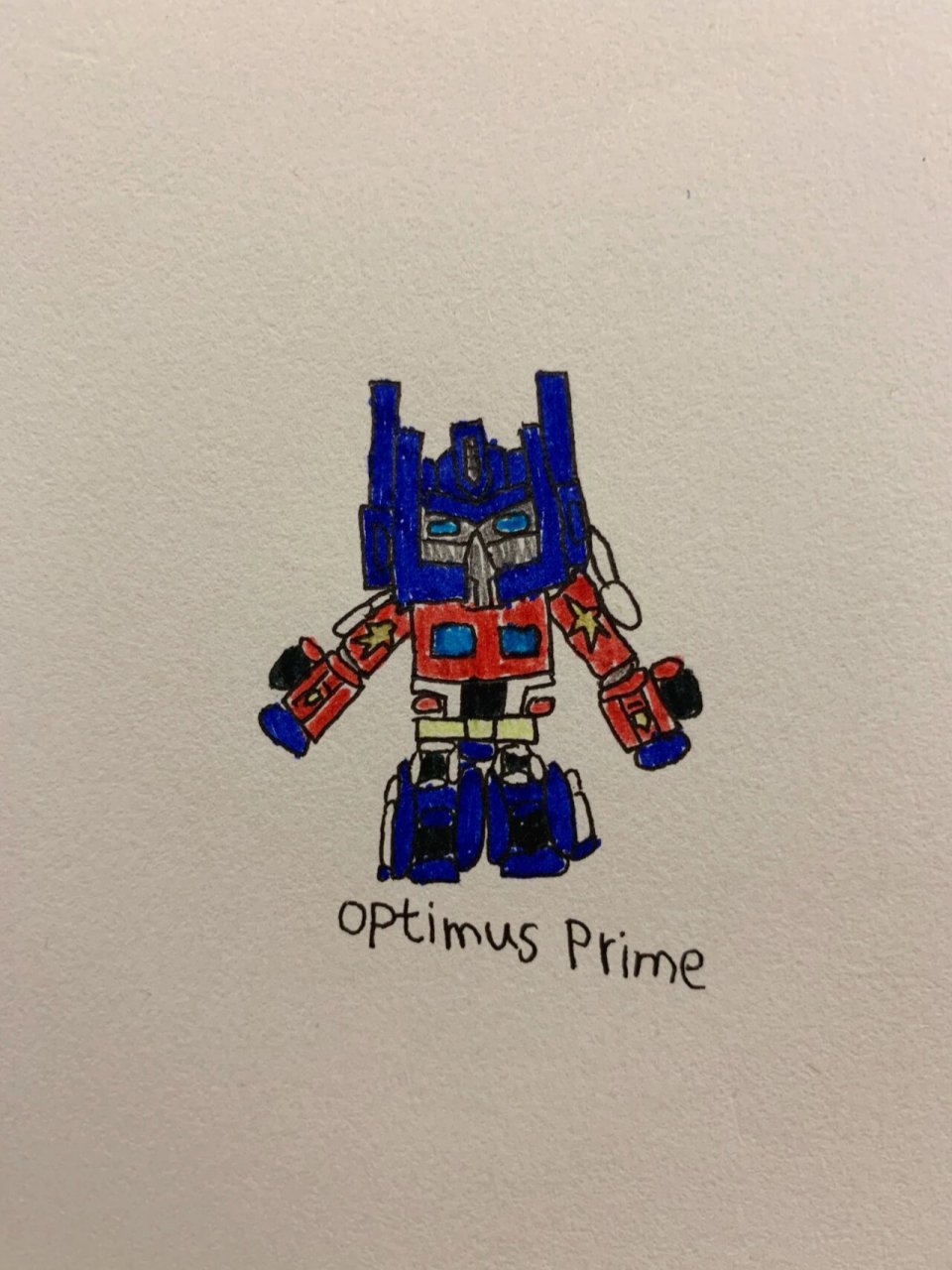 简笔画06变形金刚 擎天柱