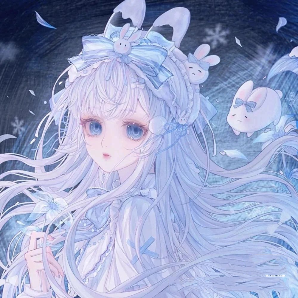 蓝紫色系的闺蜜头像