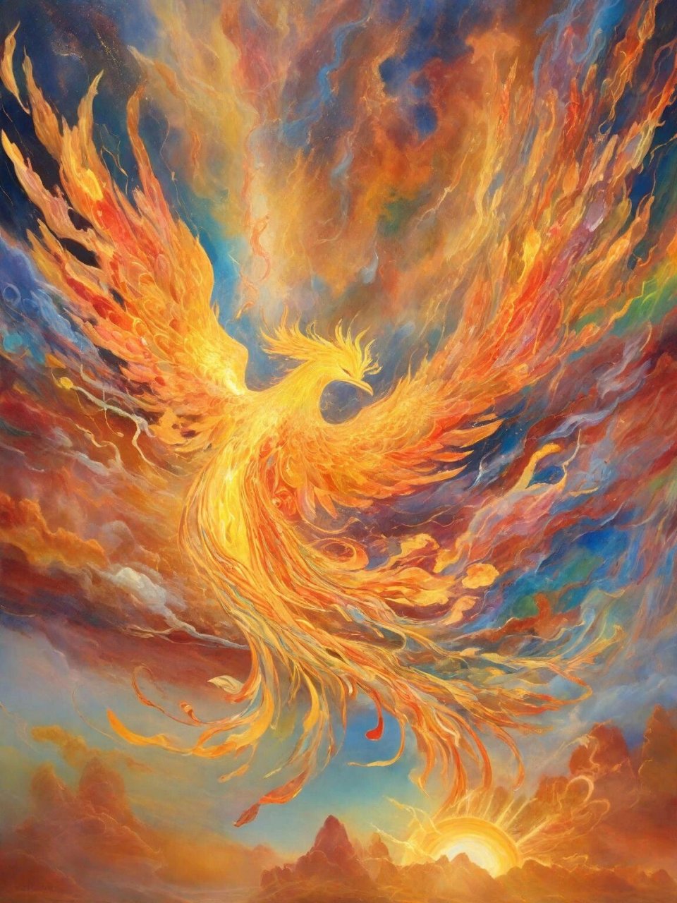 开启九月 ▏凤凰涅槃 浴火重生 #艾特你想艾特的人# #手机壁纸# #ai