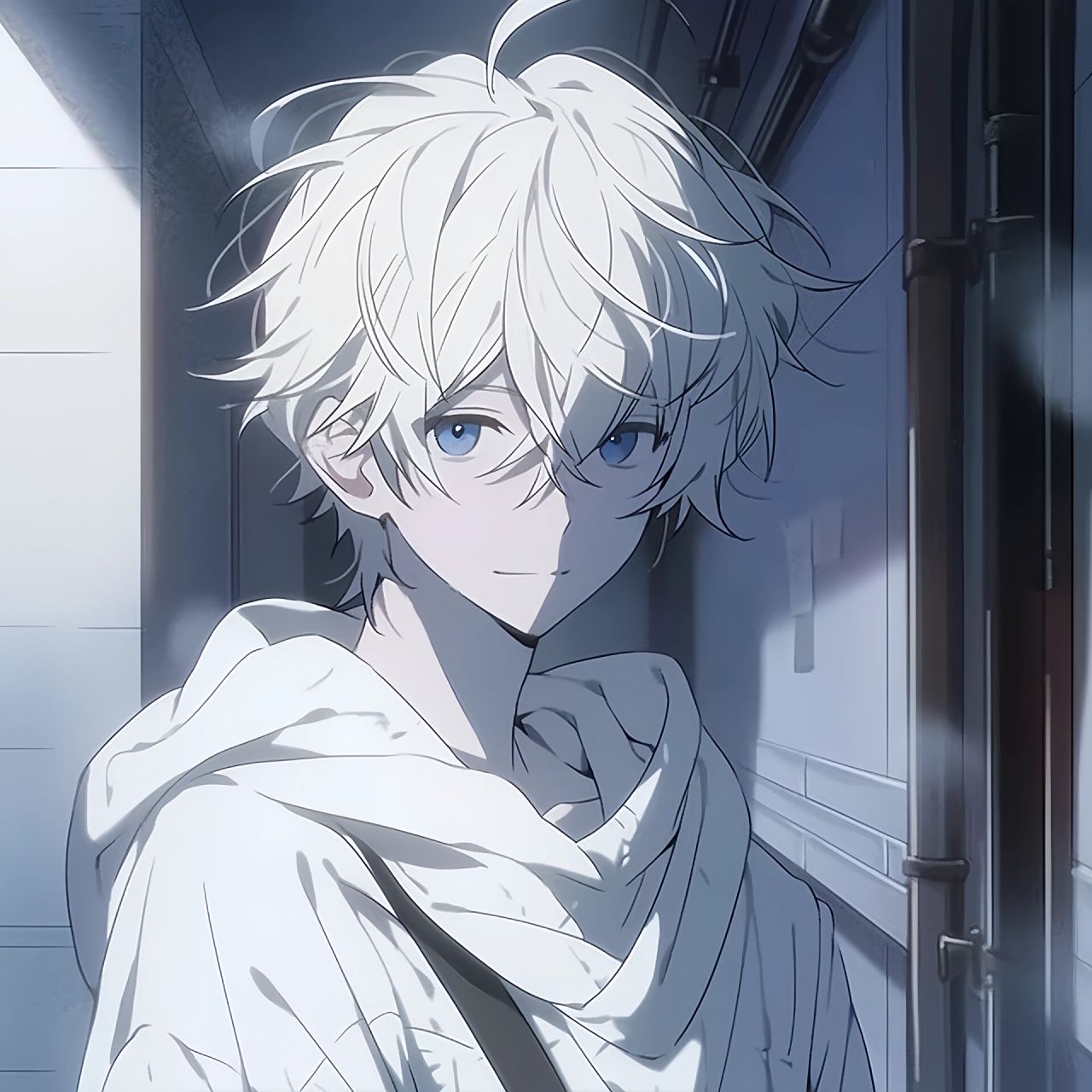 动漫头像|白发男头5.