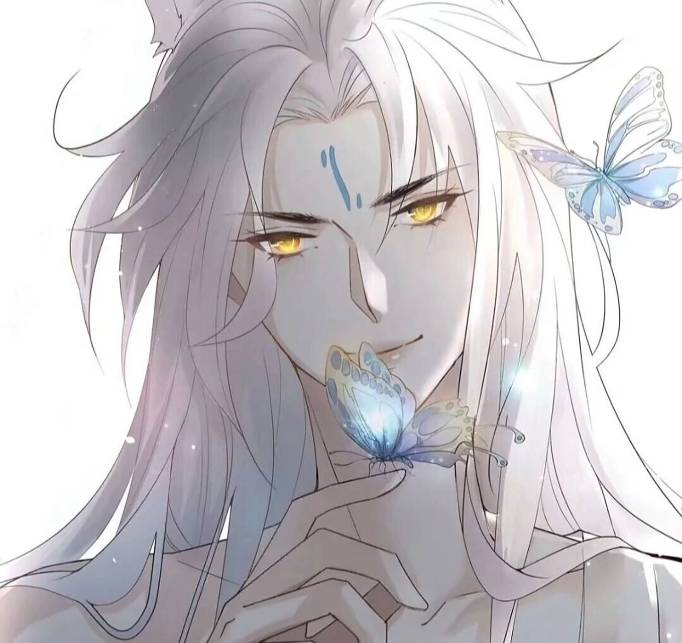 白发系列头像男生 感觉二次元世界里面的白发男神颜值都高