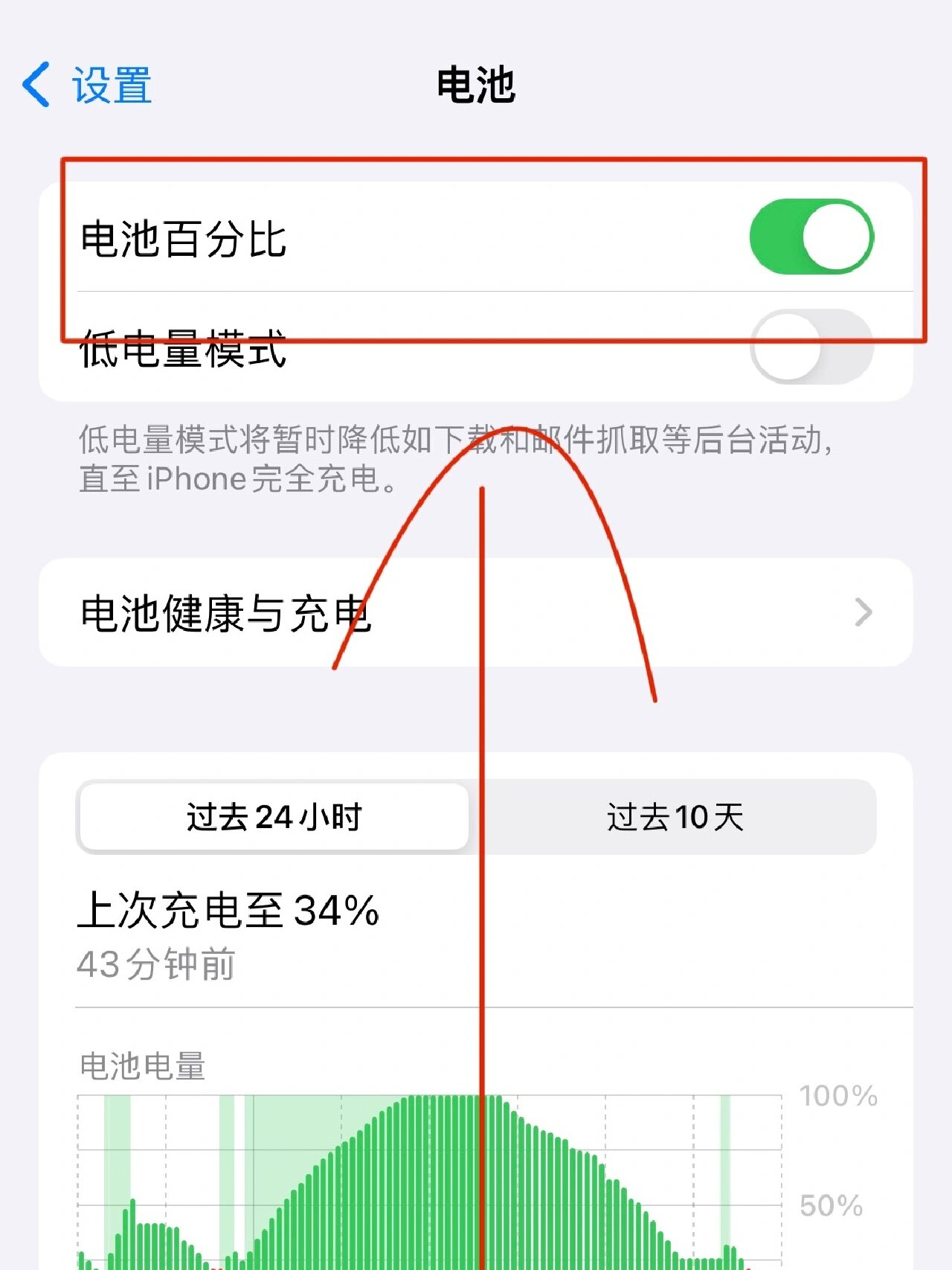 iphone电池百分比图片