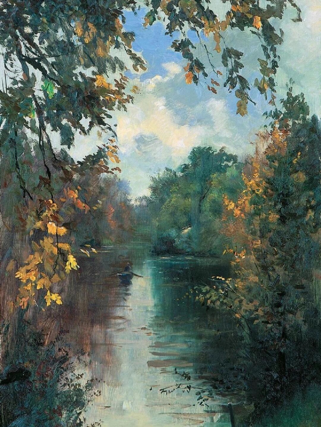 他的风景画经典朴实,光影与质感绝佳