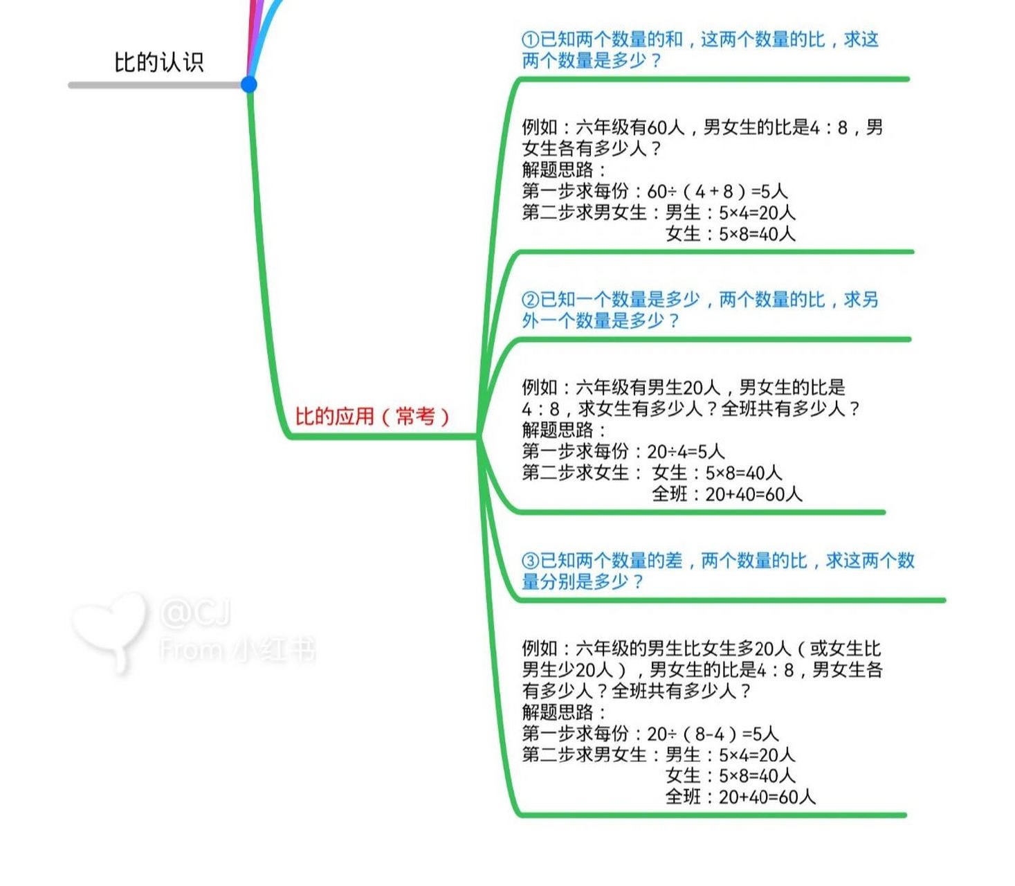 比的认识思维导图简单图片