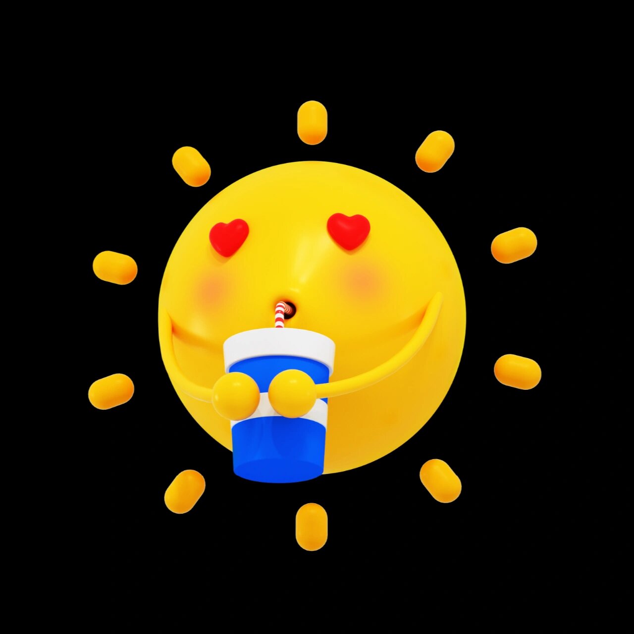 q版太阳3d立体模型表情包 在摄图网78看到一组相当可爱的太阳q版