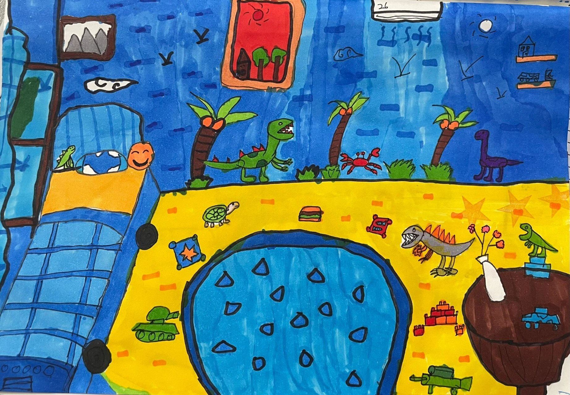 三年级美术《我的小天地》学生绘画作品 小朋友心中的小天地