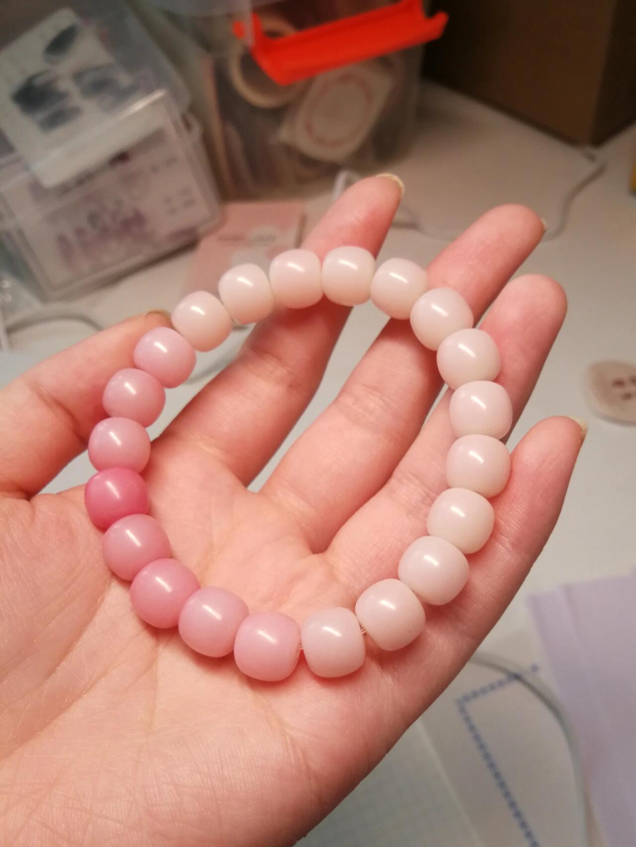 菩提根染色(粉色娇嫩!),盘了三天