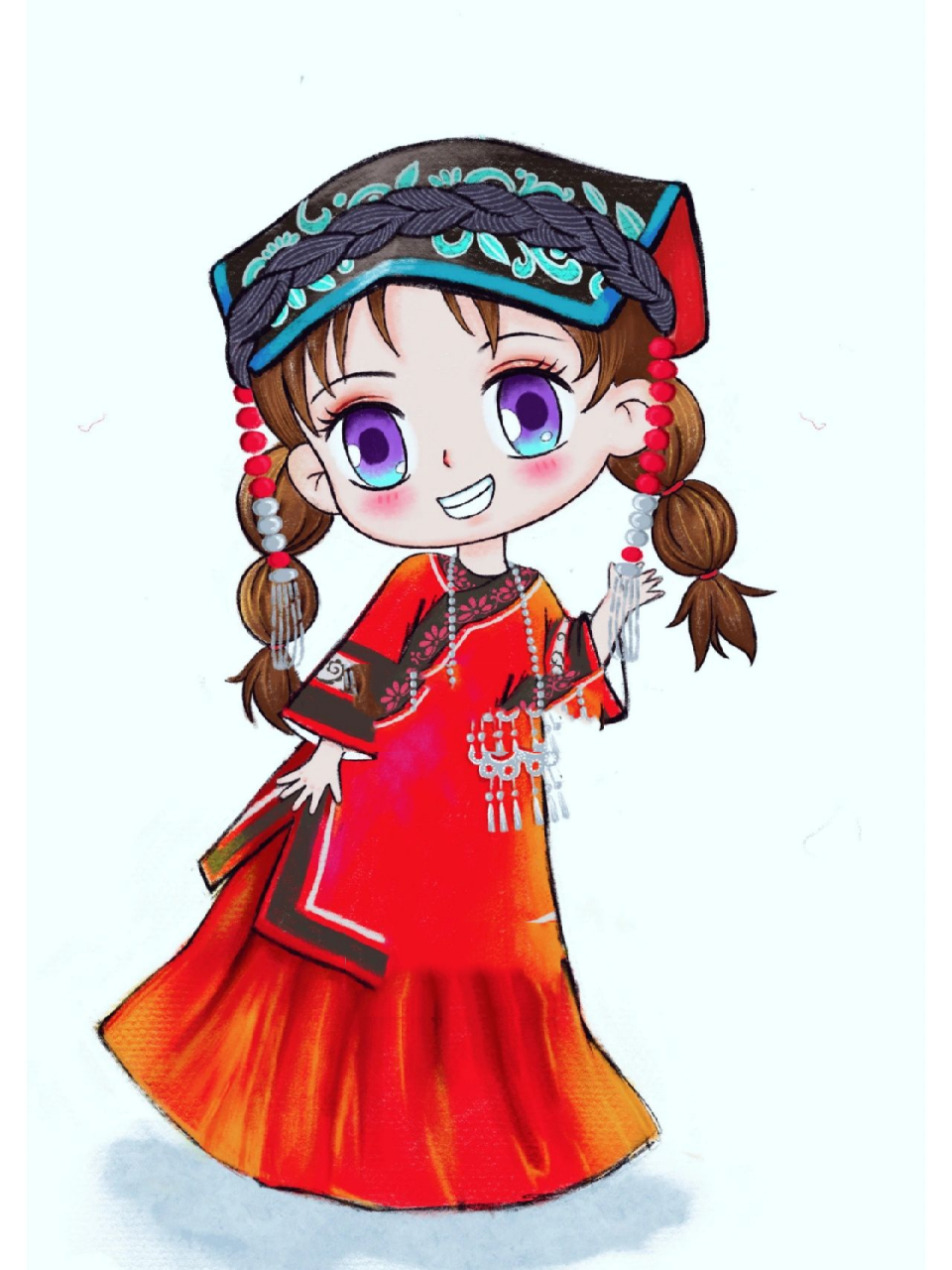 五十六个民族系列漫画—彝族  今天是画的板绘哦,工具ipd,apple