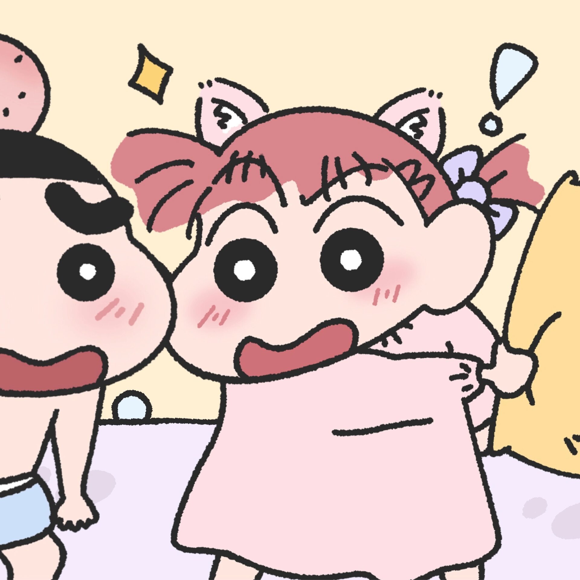 在家能不能把衣服穿好 蜡笔小新搞怪情头|不知道是不