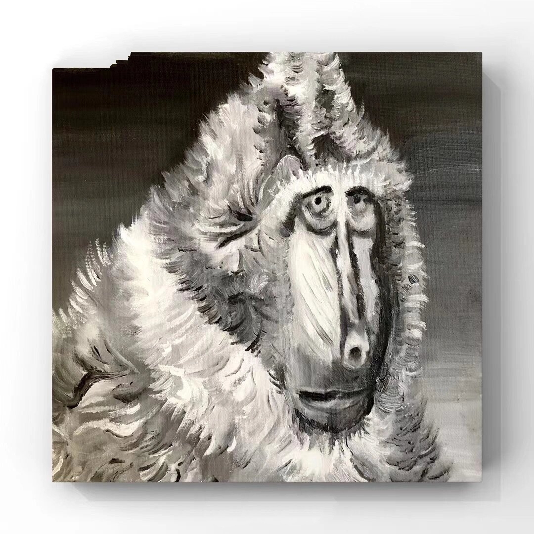 《黑白灰》9-10岁儿童美术作品