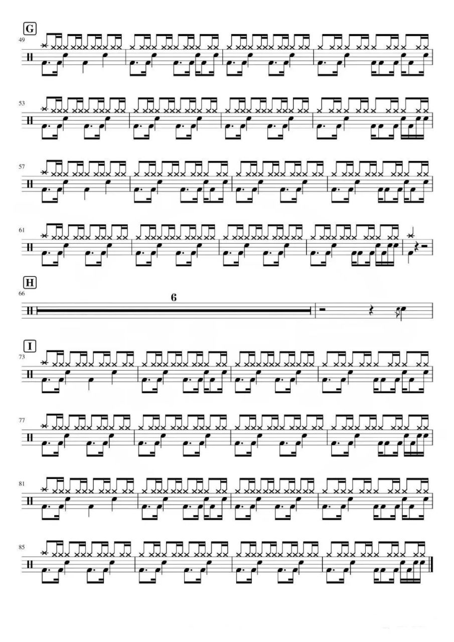 架子鼓鼓谱《玫瑰少年》五月天 哪朵玫瑰没有荆棘……说实话,最近好累