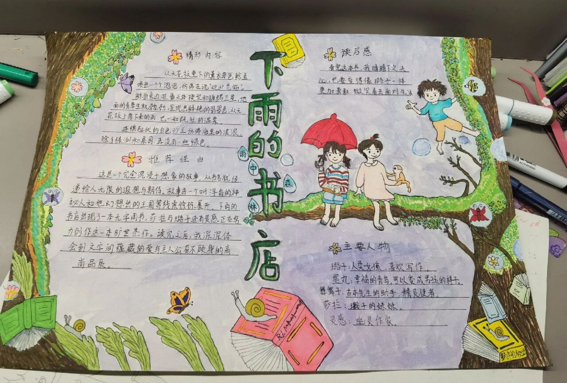 《下雨的书店》读书小报