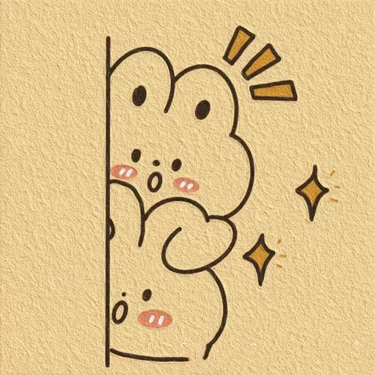 简笔画教程 小熊和小兔,一对好朋友