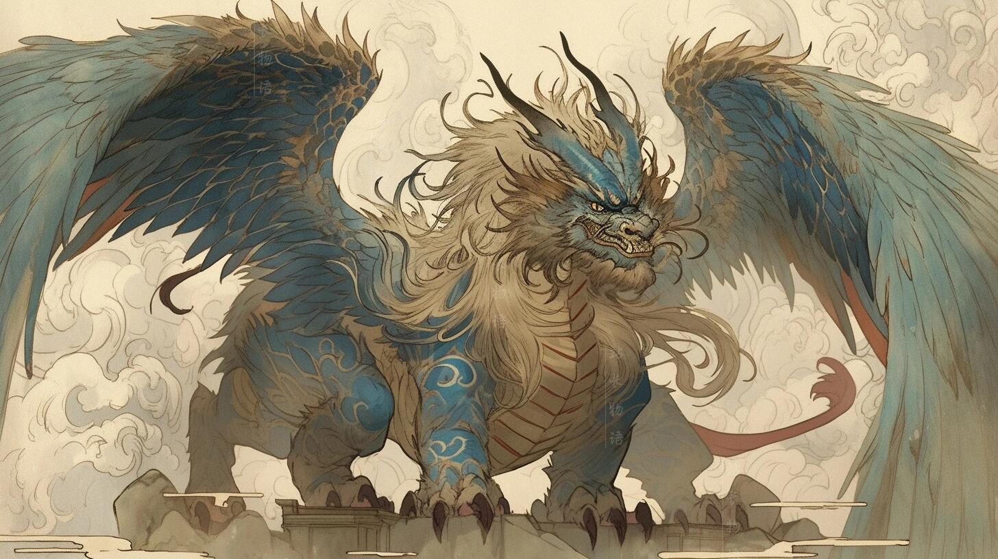 龙生九子|嘲风 喜欢登高望远的家伙!