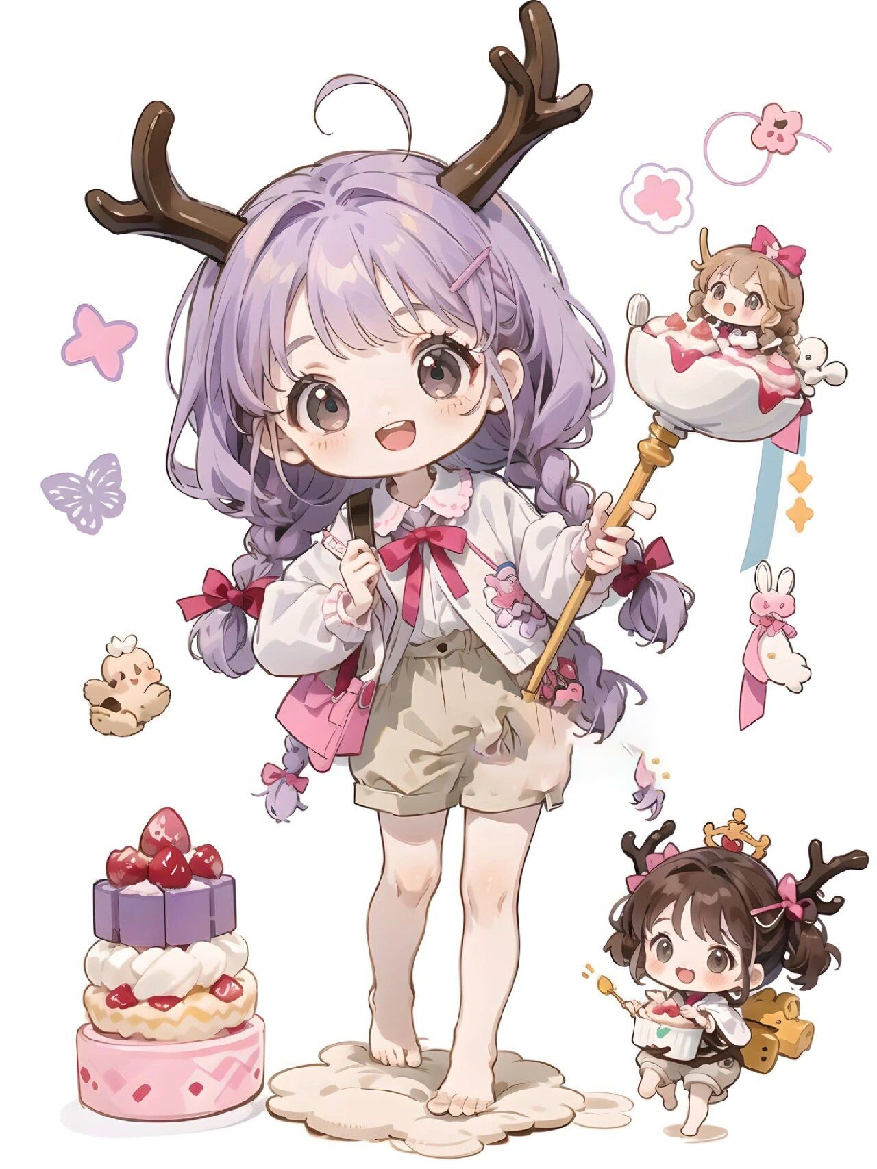 q版动漫 | 可爱的鹿角小女孩@点滴人生星洛的动态