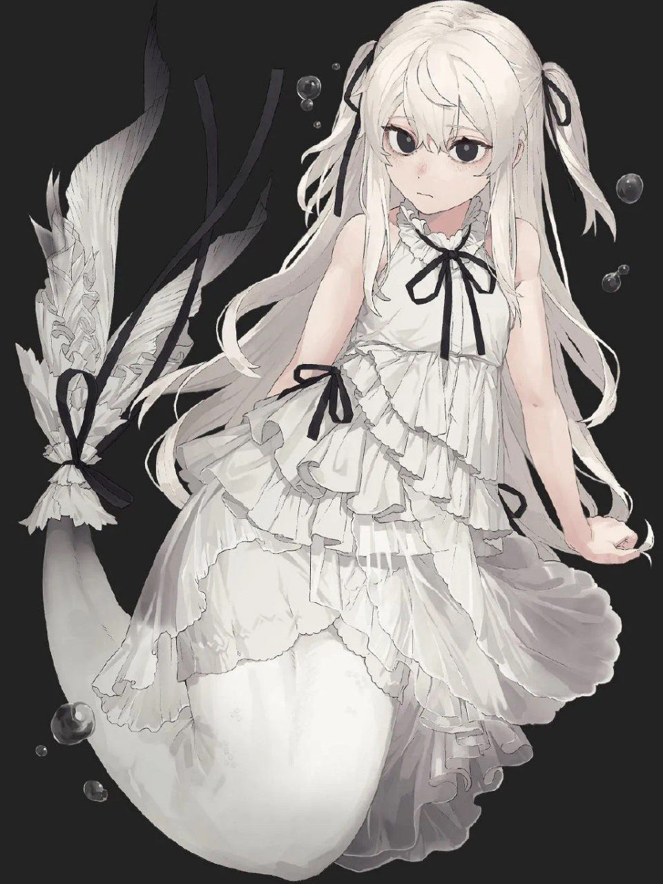 白毛控狂喜,你能坚持几张? 画师 | 龍 #插画分享