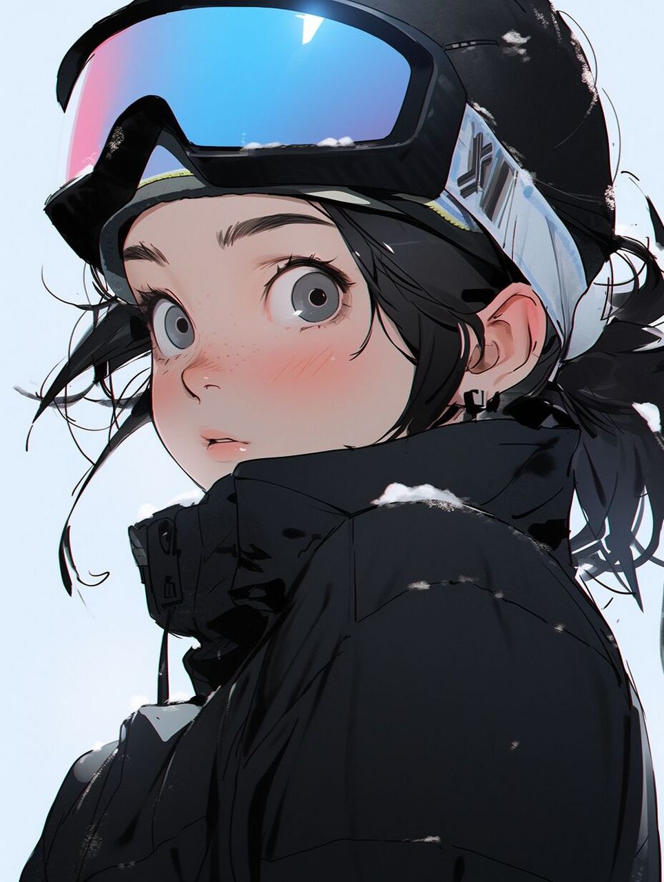 热爱滑雪的小姑娘 