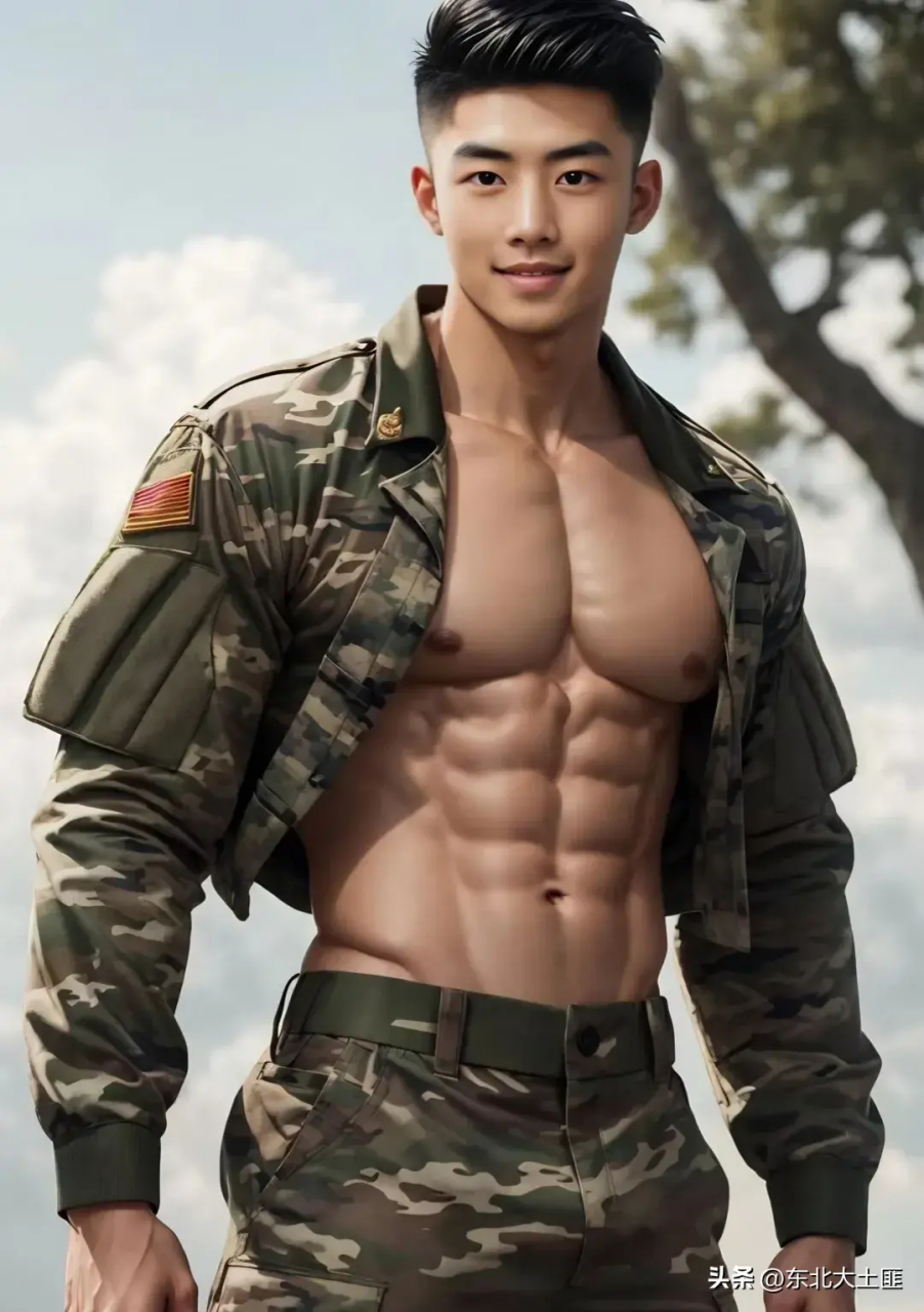 军人的腹肌,太帅了