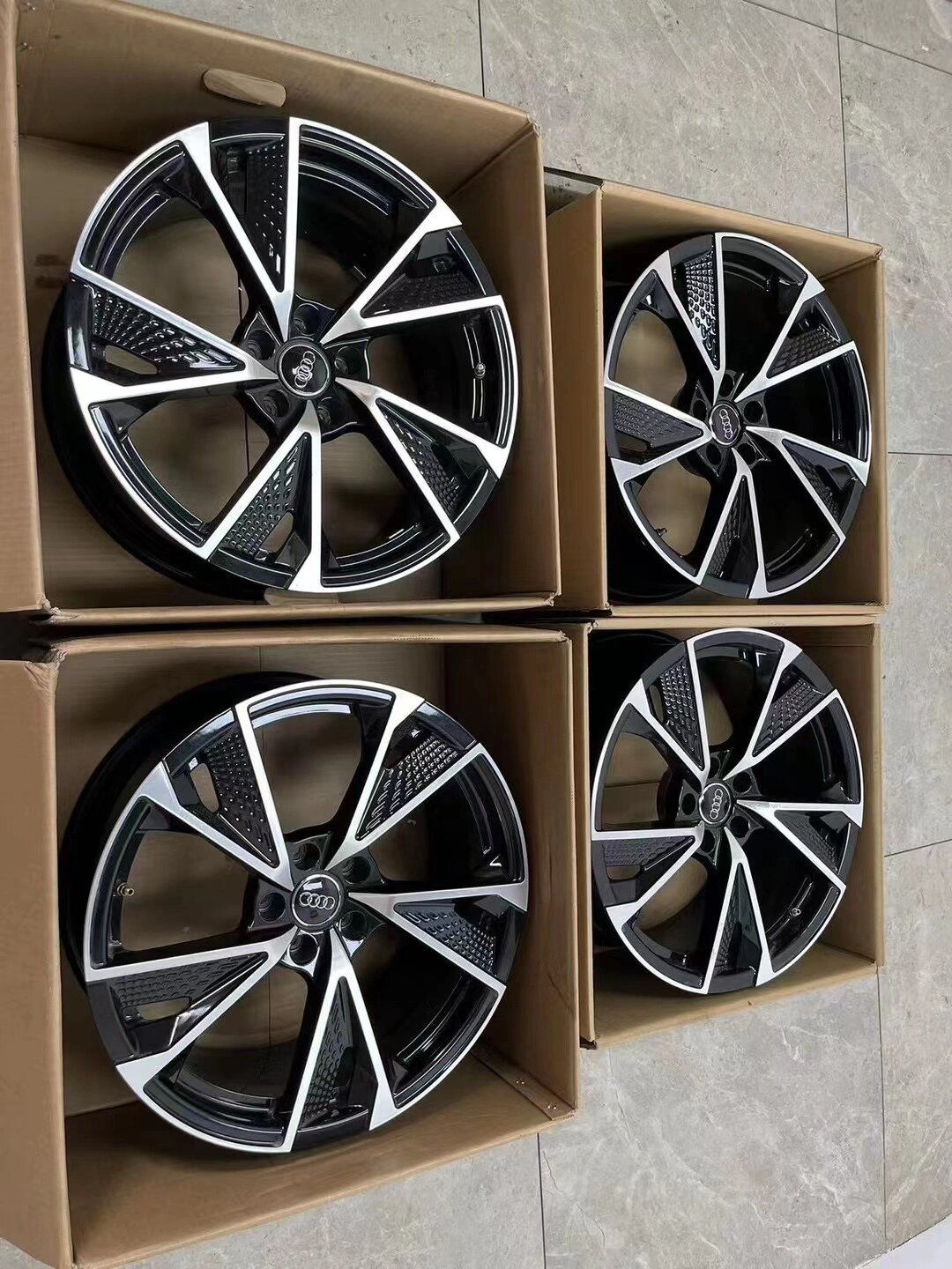 19寸奥迪龙鳞刀锋拆车轮毂