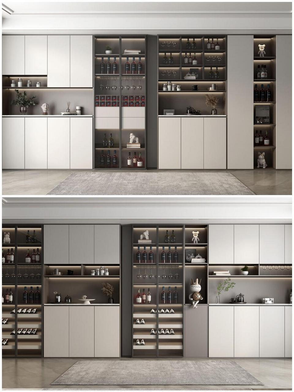 推荐当下流行的时尚简约美观实用的餐边酒柜||在现代家居设计中