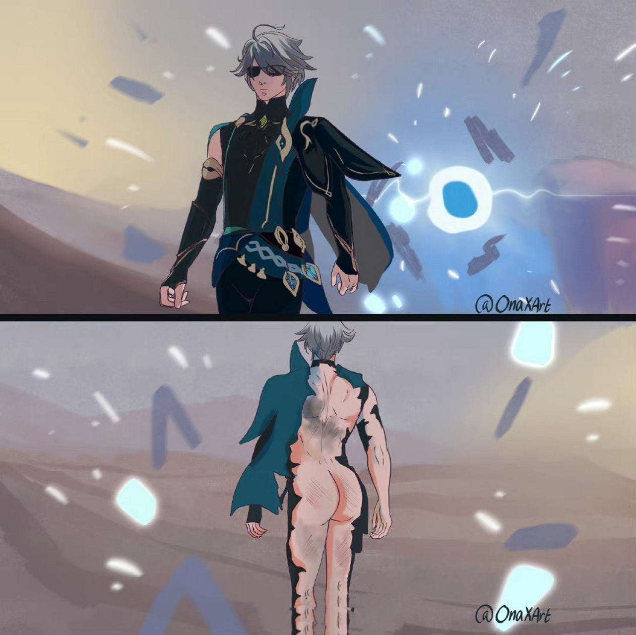 原神#潇洒淡定真男人,从不回头看爆炸 twi:onaxart