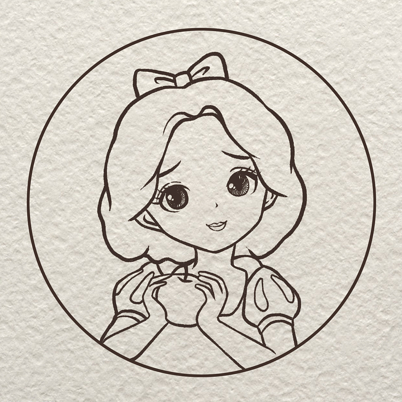 白雪公主简笔画【人物简笔画】 93又是迪士尼系列哦,打算及其所有