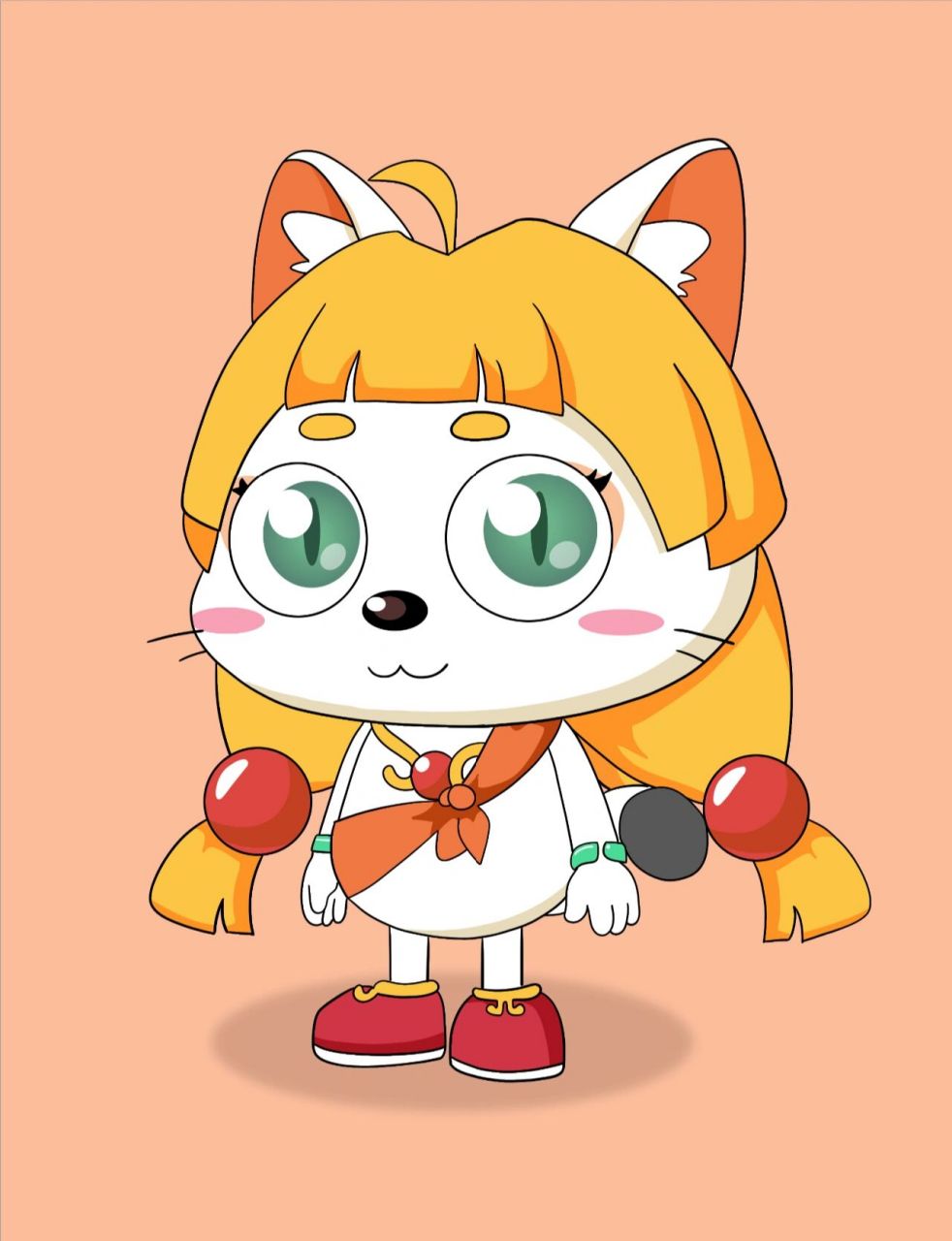 打卡喜羊羊与灰太狼09皓月公主(含线稿)