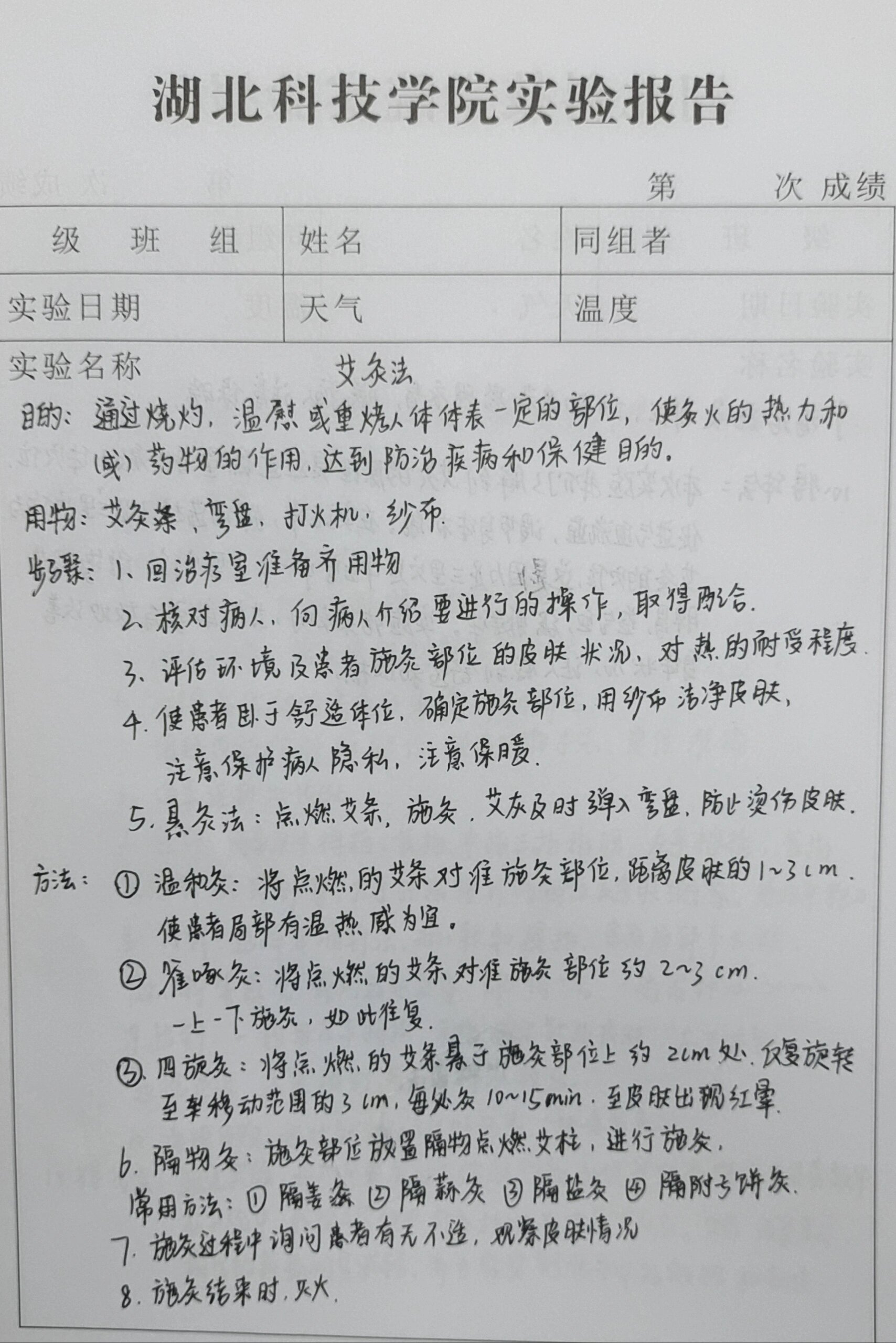 中医药实验报告