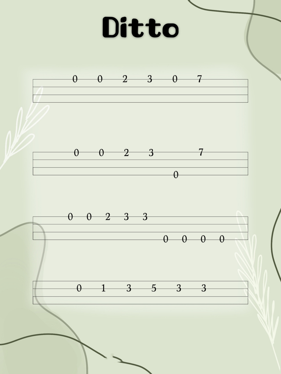 尤克里里 ditto 指弹谱 新手小白向友好的《ditto》 — newjeans 尤克