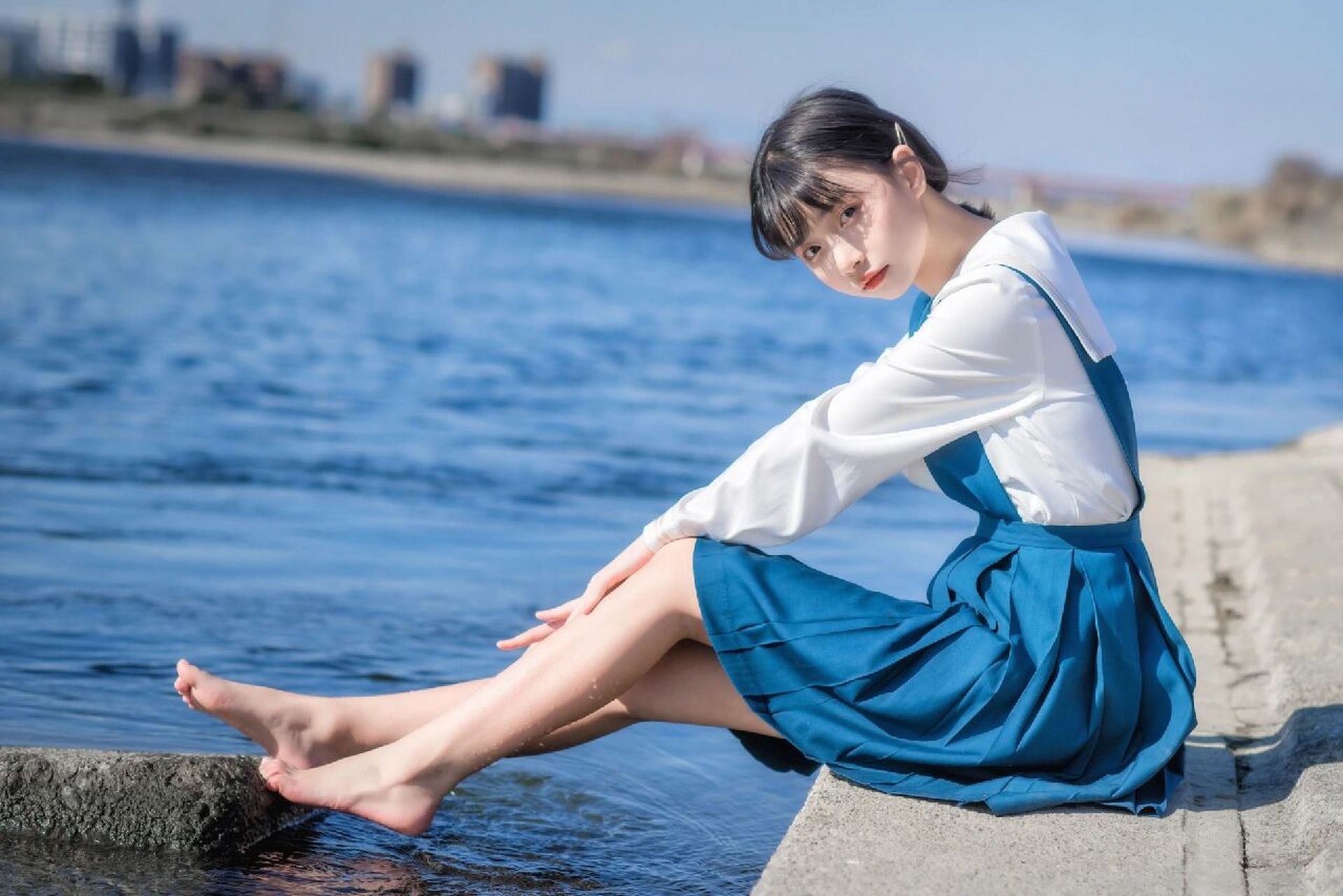 日系jk制服少女写真 小清新糖水美女 拍摄于日本东京,这套片没去那些