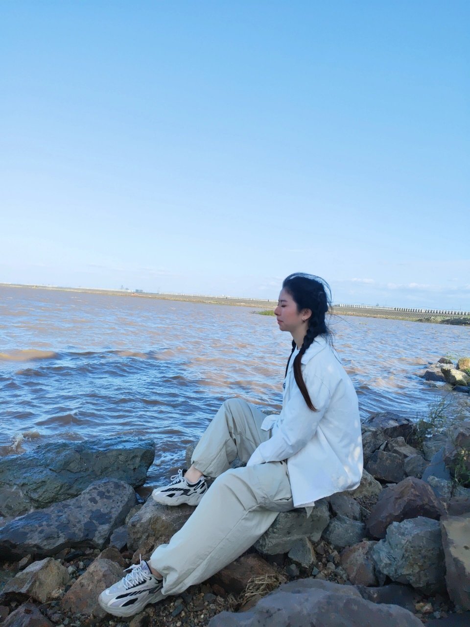 小曹娥海边打卡 不知道这一块属于哪里哈,但是应该是泗门镇的,之前在