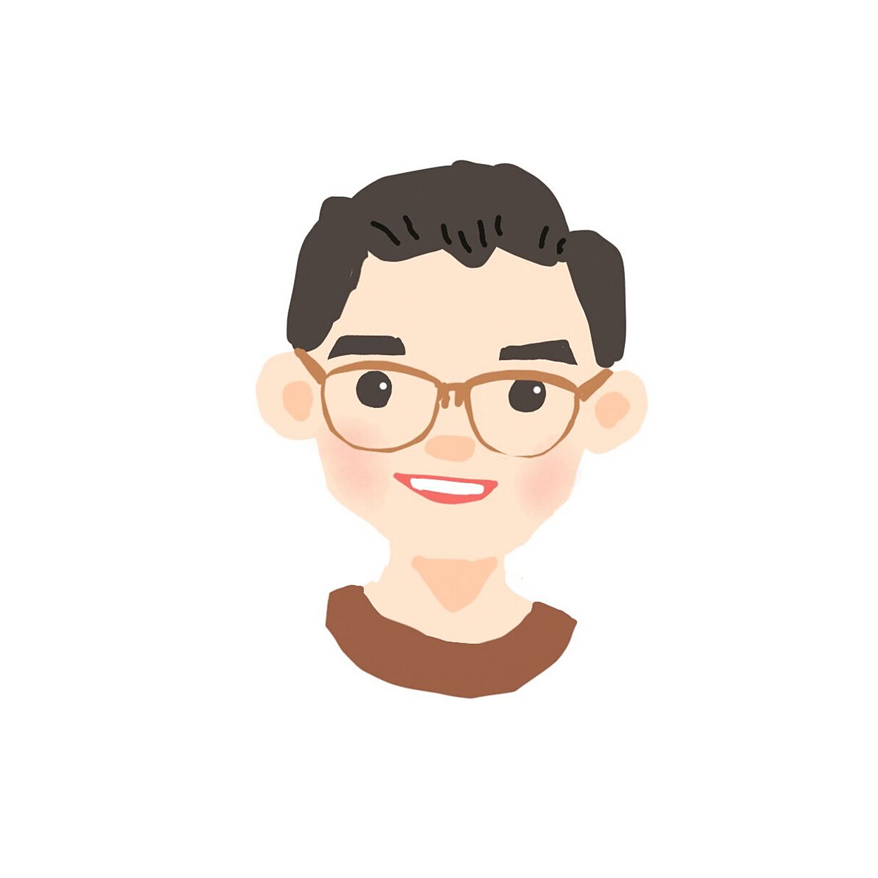 手绘头像打卡8|两位爸爸的头像 这次是男孩们的头像