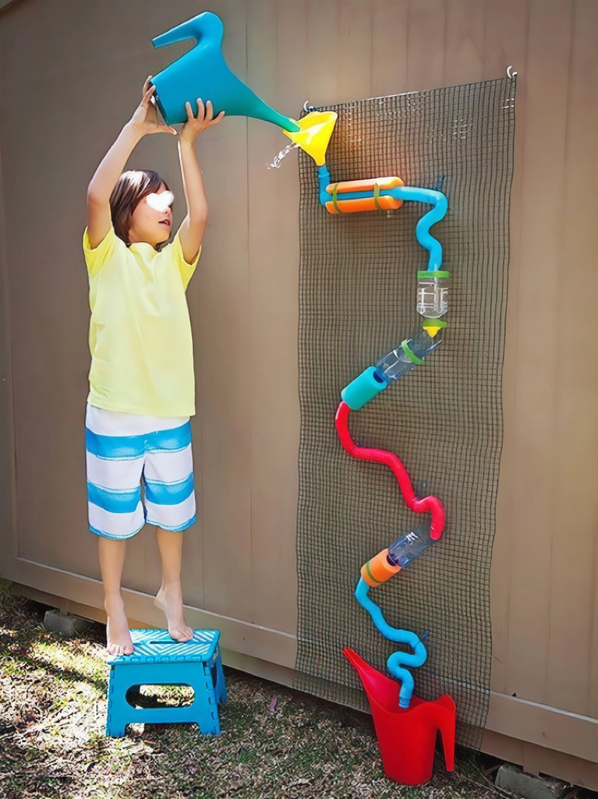 幼儿园百变墙面之玩水管道❗