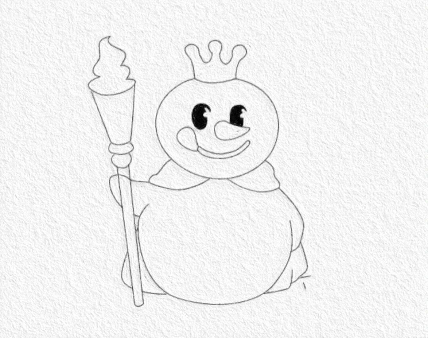 简笔画|蜜雪冰城雪王来👑☃(附步骤)  你爱我 我爱你 蜜雪冰城甜